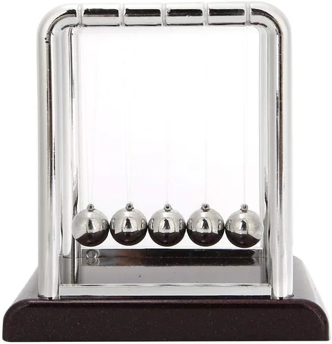 Miniatura 4 de Garosa Bolas de péndulo Newton's Laws de 3.1 x 2.8 x 3.5 in, bolas de metal balanceo de Newton para decoración de escritorio de oficina