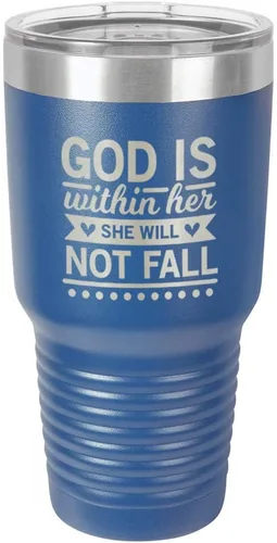 Miniatura 13 de Bueno es sin ella no se caerá grabado de vaso de 76,2 ml, grabado con láser, taza de viaje de acero con recubrimiento en polvo, libre de BPA