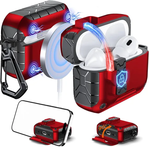 Miniatura 17 de Anqrp MagArmor Auto-Open para Funda de AirPods Pro de 2ª/1ª Generación con Imanes Integrados, [Apertura Automática con Una Pulsación]