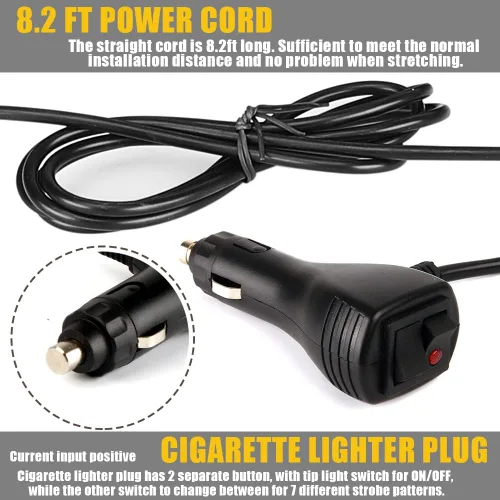 Miniatura 8 de 26" 54 LED 7 modo flash Asesor de tráfico de doble cara advertencia de emergencia seguridad vehículo techo superior barra de luz estroboscópica