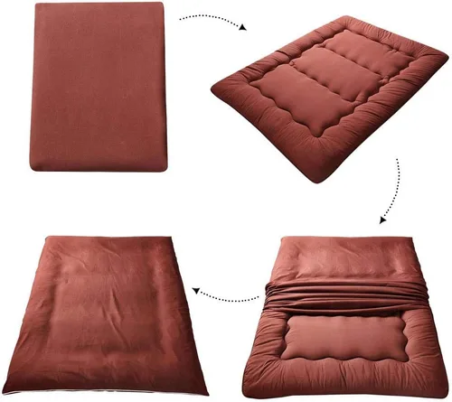 Miniatura 3 de MAXYOYO Colchón de futón japonés Shiki para suelo tapete de tatami grueso colchón enrollable tumbona de suelo cama plegable colchón para habitación