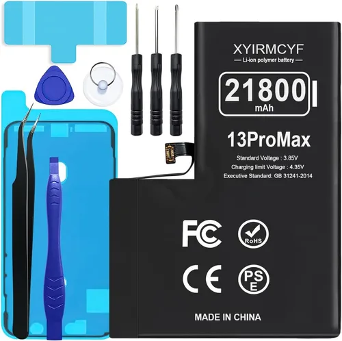 XYIRMCYF Batería de Super Capacidad de 21800mAh Compatible con iPhone 13 Pro Max, Batería de Repuesto Li-Polímero de 0 Ciclos para iPhone 13 Pro