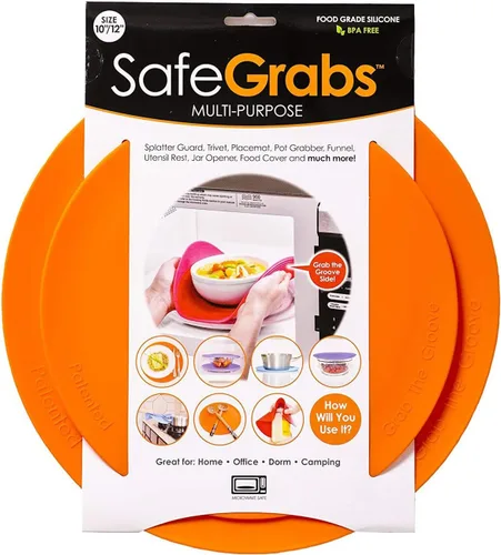 Miniatura 11 de Safe Grabs: Tapete original para microondas visto en Shark Tank Protector contra salpicaduras, salvamanteles, almohadilla térmica, soporte