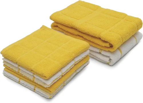 Paño de cocina y toalla de toalla de 100 % algodón, paquete de 6, toallas de cocina súper suaves y absorbentes, perfectas para limpieza de cocina y