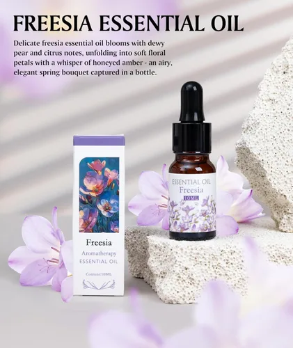 Miniatura 3 de Juego de difusor de aceite esencial, piedra de cristal natural, difusor de aromaterapia de fresia, fragancia para el hogar, difusor de caña