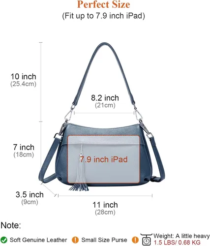 Miniatura 5 de Over Earth Bolsos de cuero para mujer, bolso de hombro pequeño Hobo para mujer