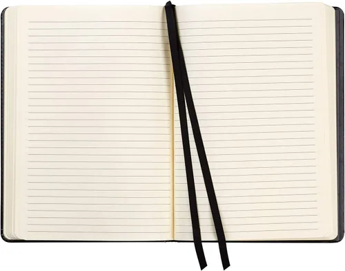 Miniatura 2 de C.R. Gibson Cuaderno de cuero profesional negro, 6 pulgadas de ancho x 8.5 pulgadas de largo, 240 páginas