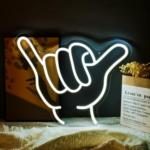 Miniatura 12 de Letreros de neón de pollo, luz LED de pollo vibrante, lámpara de meme graciosa de neón para decoración de dormitorio universitario, al aire libre
