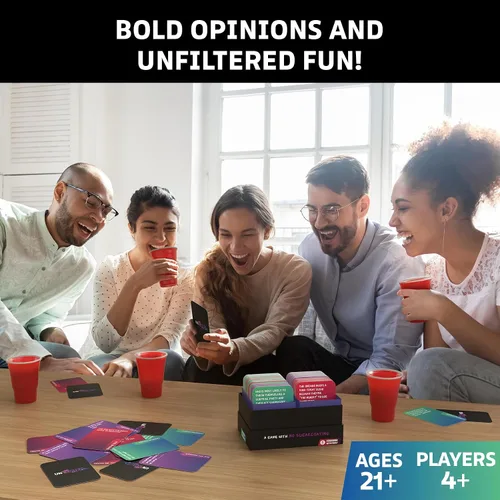 Miniatura 6 de Juego de fiesta sin revestimiento para adultos a partir de 21 años, divertido juego de cartas social e interactivo para noche
