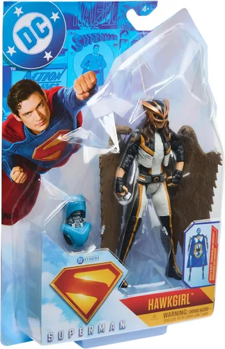 Miniatura 7 de DC Comics, Superman, Chica Halcón, Figura de acción de 6 pulgadas, estilo auténtico de la película de Superman, juguetes de superhéroes para niños