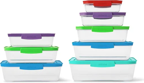 Miniatura 11 de Sistema Nest It - Recipientes de almacenamiento de alimentos para preparación de comidas con tapas, 2 compartimentos, 3.7 tazas, plástico, paquete
