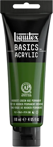 Miniatura 61 de Liquitex BASICS Pintura Acrílica, Botella de 400ml (13.5 oz), Blanco Titanio Titanio Blanco