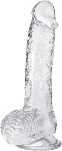 Miniatura 8 de Consolador realista transparente de 7.3 pulgadas, se siente como la piel, material seguro para el cuerpo, con copa de succión fuerte para jugar