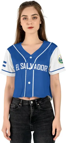 Miniatura 2 de MonkeyVan Camiseta de béisbol personalizada de El Salvador, camiseta de béisbol de El Salvador para hombres, camiseta de orgullo salvadoreño