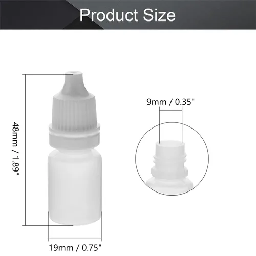 Miniatura 2 de Othmro Botellas cuentagotas de plástico de ojo de laboratorio de polietileno de 0.2 onzas, 10 piezas, gotero líquido exprimible de 0.2 fl oz boca