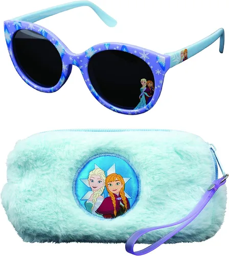 Disney Frozen Frozen - Juego de gafas de sol y funda de transporte suave para niñas, 100% protección UV para niños, Frozen4, talla única