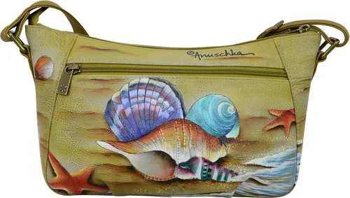 Miniatura 2 de Anuschka - Hobo para mujer, piel auténtica, pintado a mano, exterior