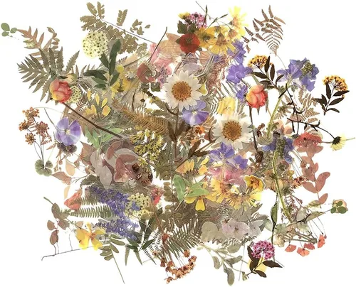 Juego de calcomanías de plantas de flores (120 piezas) – Adhesivo decorativo transparente PET para álbumes de recortes, planificador de diario,