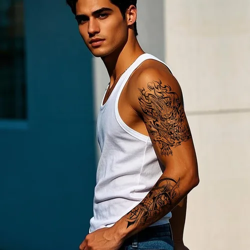 Miniatura 5 de Aresvns Calcomanías de tatuaje temporales realistas, 16 hojas de tatuajes falsos para hombres o mujeres con 8 hojas de tatuajes negros pequeños