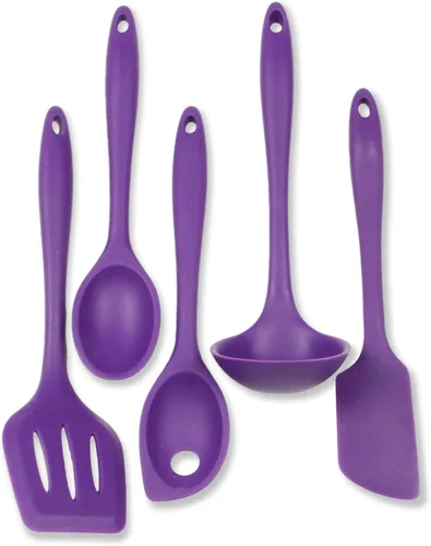 Miniatura 23 de Juego de 5 utensilios de cocina Chef Craft, de silicón, de color azul, Juego de 7 piezas, Amarillo