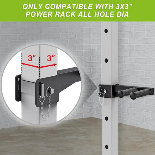 Miniatura 2 de Nordic Hamstring Curl Attachment, Dip Bar, Belt Squat & Safety Spotter Arms for 2"x2" & 3"x3" Power Racks, Home Gym Strength Training Accessories
