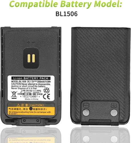 Miniatura 3 de Batería BL1506 BL2018 [2026 nueva versión 2000mAh] para batería Hytera BD502i BD500 BD502 BD505 BD506 BD50X PH608 BD555 BD552i BD612i