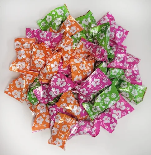 Miniatura 3 de PEPPERMINTS - 100 unidades envueltas en envoltorio de dulces con temática de discoteca de jardín de Luau - Caramelo hawaiano