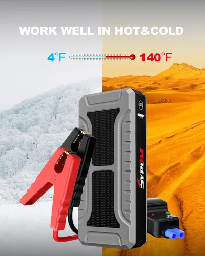 Miniatura 6 de Arrancador de coche, batería de pico de 4000 A (para todo gas o hasta 10 L de diesel), batería portátil de refuerzo de batería, caja de salto