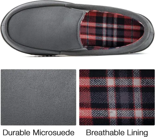 Miniatura 4 de RockDove Pantuflas tipo mocasín con forro de franela Alexander para hombre