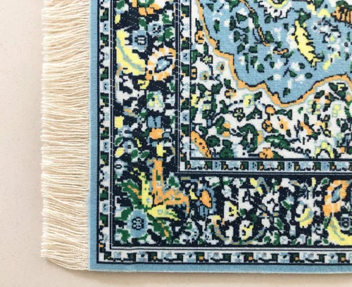 Miniatura 8 de Juego de 4 alfombras de área para casa de muñecas, accesorios de alfombra en miniatura para casas de muñecas, decoración rectangular de suelo de 10