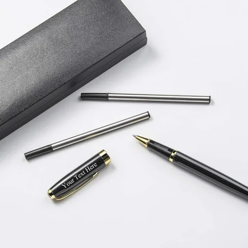 Miniatura 3 de Bolígrafos personalizados, bolígrafo personalizado con estuche, regalo grabado para hombres, mujeres, profesores, color dorado
