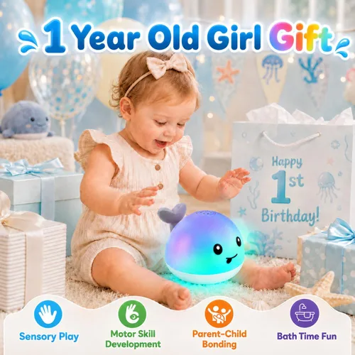 Miniatura 6 de Gigilli Juguetes de baño para niños de 1 a 3 años, juguetes de baño para bebés de 1, 2, 3 años, cesta de Pascua, regalos de 6-12-18 meses, juguete