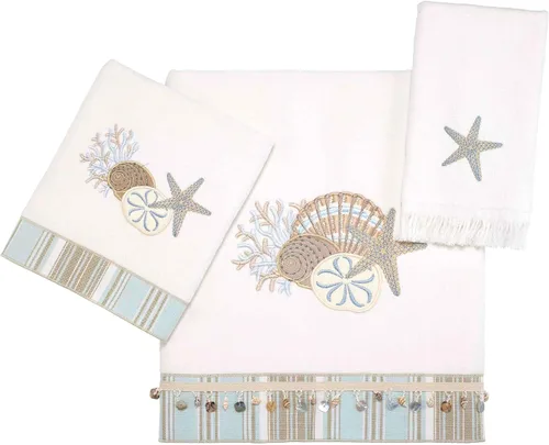 Miniatura 8 de Avanti Linens - Juego de toallas de 3 piezas, toallas de algodón suaves y absorbentes (colección Caicos)