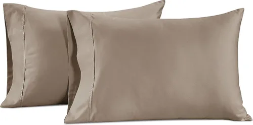 Miniatura 63 de Lane Linen Juego de 2 fundas de almohada 100 % de algodón, tamaño estándar, se adapta a almohadas estándar y Queen, fundas de almohada lujosas