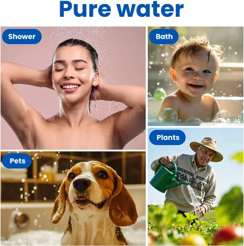 Miniatura 9 de Adamson Filtro de ducha para agua dura, cabezal de ducha filtrado de 36 etapas, ayuda a reducir el cloro, soporta una piel y cabello más saludables