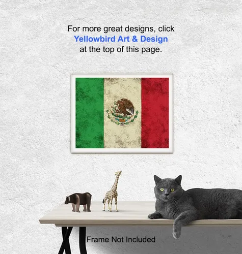 Miniatura 6 de Arte de pared con la bandera mexicana de México, regalos de bandera mexicana, decoración de bandera para cuartos, mural regalos mapa, decoración