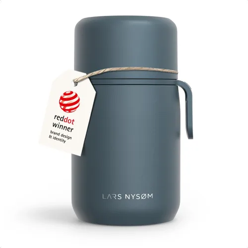 Miniatura 19 de LARS NYSØM Tarro de alimentos con aislamiento al vacío de acero inoxidable - Olla de almuerzo y frasco de almuerzo a prueba de fugas para alimentos