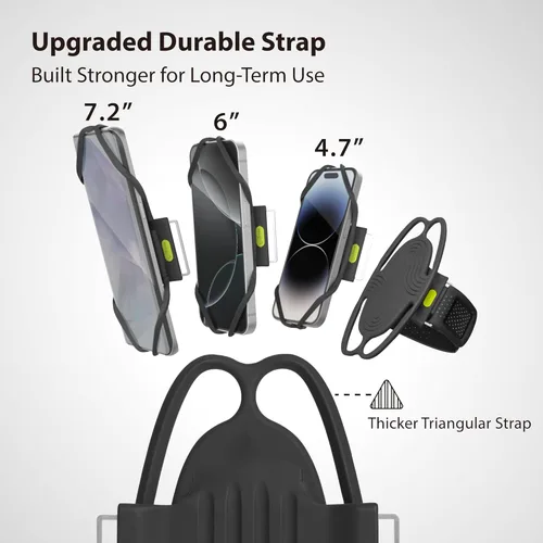 Miniatura 4 de BONE Run Tie 3, brazalete deportivo de silicona agradable al tacto con estructura de doble capa para disipación de calor, soporte de teléfono