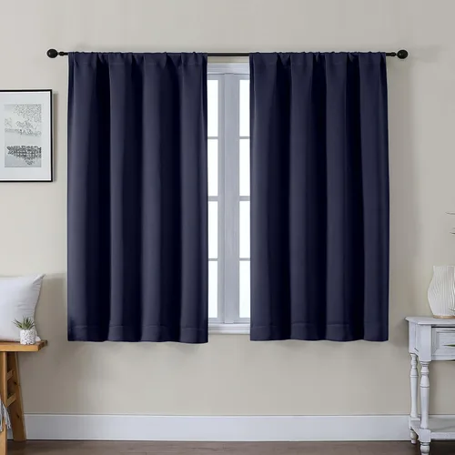 Miniatura 140 de Gwine Cortinas opacas para dormitorio, 54 pulgadas de largo, paneles de cortina de ventana con aislamiento térmico y reducción de ruido, cortinas