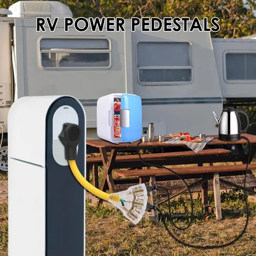 Miniatura 4 de Adaptador de 30 amperios a 20 amperios 110 Distribución RV NEMA TT-30P macho a 3X 5-20R enchufe hembra 30amp divisor de enchufe a 15Amp 5-15/5-20