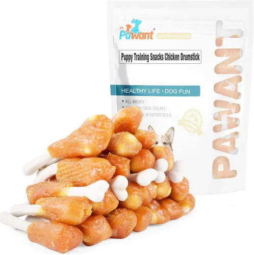 Miniatura 7 de Perro Mastica Cachorro Aperitivos De Entrenamiento De Pollo Envuelto Hueso De Calcio Sin Cuero Crudo Golosinas Para Perros 0.5lb/227g