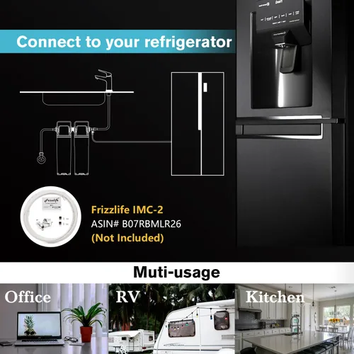 Miniatura 6 de Frizzlife Sistema de filtro de agua DW15 para debajo del fregadero, elementos certificados NSF/ANSI 53 y 42, reduce el 99.99% de plomo, cloro