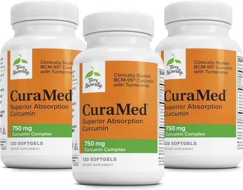 Terry Naturally CuraMed 750 mg - Suplemento antioxidante para la salud del cerebro y el corazón - Suplemento con complejo de curcumina de alta