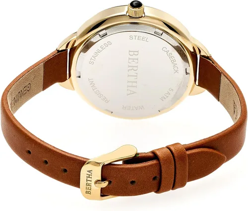 Miniatura 2 de Bertha Madison leather-band Reloj, OroMarrón, estándar