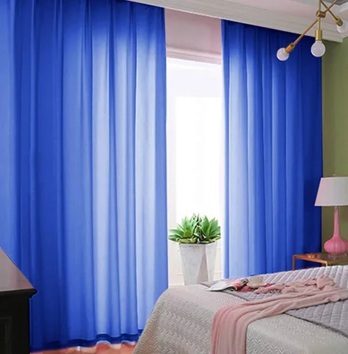 Miniatura 15 de ShinyBeauty Cortinas de gasa rojas de 84 pulgadas de largo, paquete de 2 cortinas transparentes de 29 x 84 pulgadas, 2 paneles de cortinas de gasa