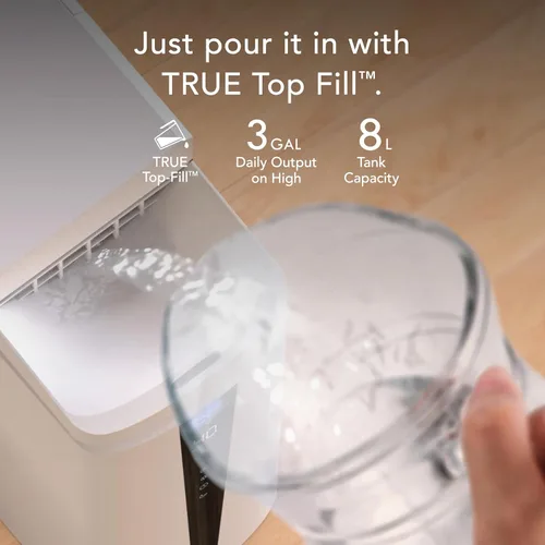 Miniatura 3 de Vornado MISTIC 8 Humidificador ultrasónico para toda la habitación, llenado superior, aromaterapia, tanque de 2 galones, salida de 3 galones