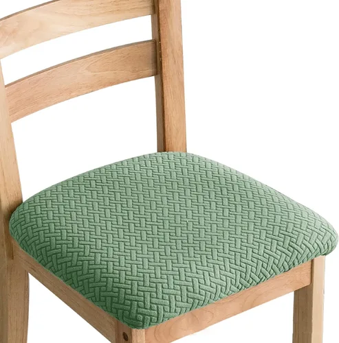 Fundas elásticas para sillas de comedor, fundas protectoras extraíbles para sillas de cocina, fundas protectoras para comedor, hotel Gris y verde