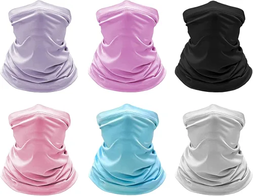 Miniatura 6 de Paquete de 6 polainas refrescantes para el cuello, máscara facial para verano, transpirable, antipolvo, UV, bufanda para hombres y mujeres, pesca