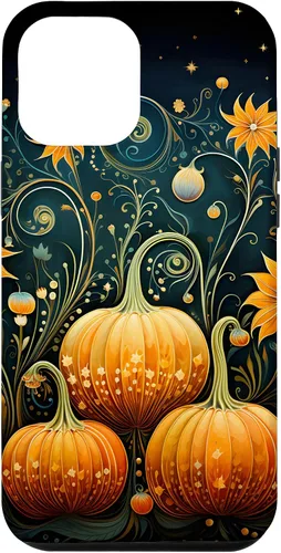 Miniatura 25 de Funda floral para iPhone 16 Pumpkins Vintage Otoño Otoño