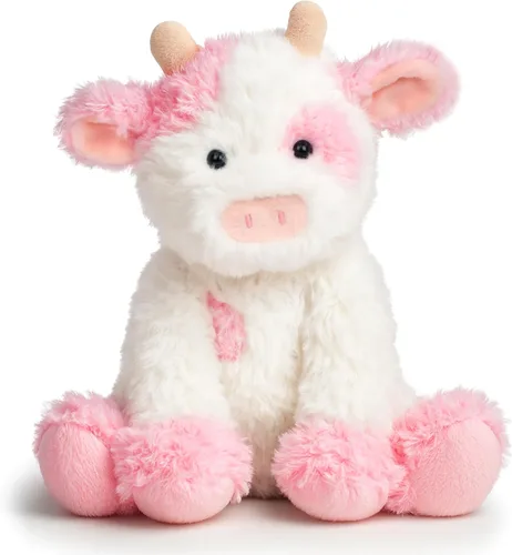 Miniatura 13 de Hopearl Adorable Vaca de Peluche, Juguetes de Vaca Flexible Suave, Animales de Peluche, Regalos de Cumpleaños Lindos para Niños, Niñas, Niños